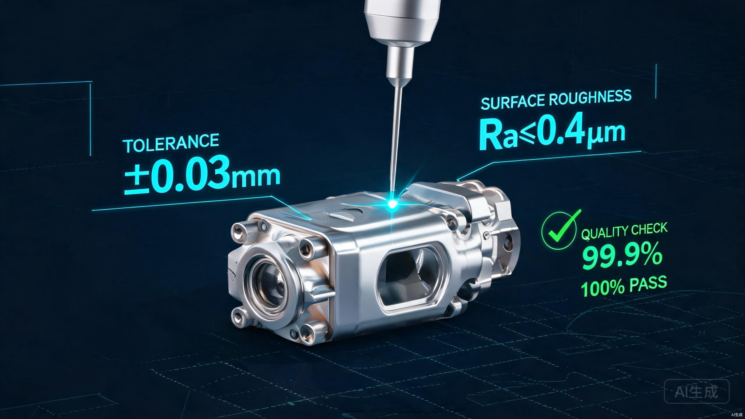 雷军科技极致精度品质 - ±0.03mm公差 Ra≤0.4μm表面粗糙度 100%全检
